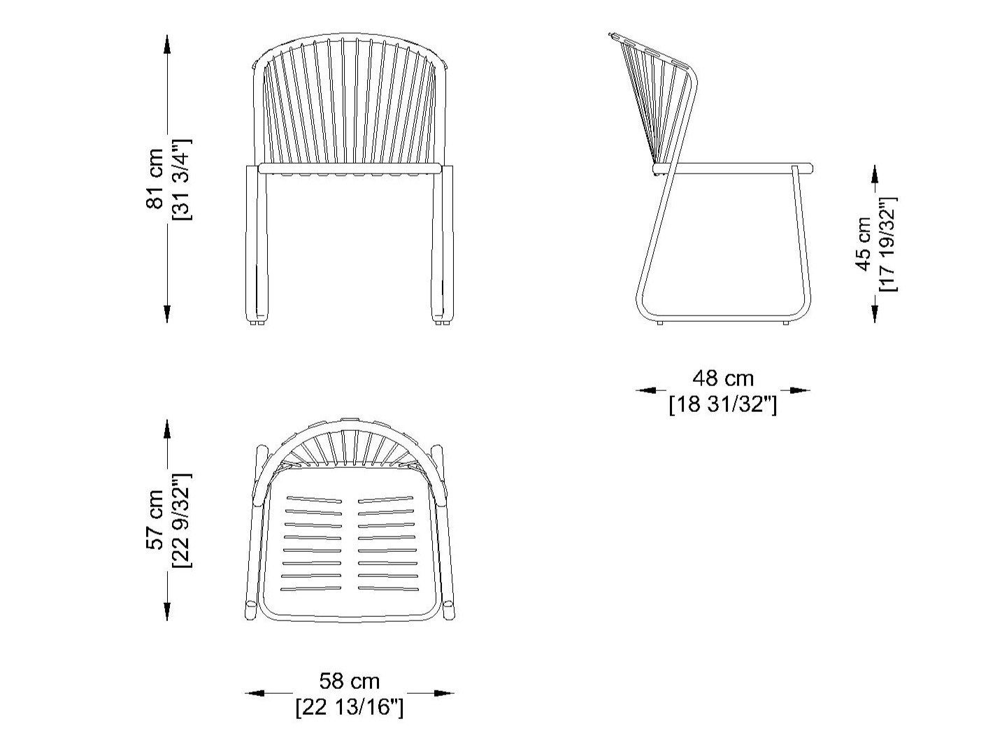 Стул для сада из нержавеющей стали Coro Салли ARCH-00056334 - Вид №6