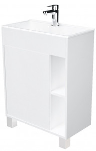 У83298 Тумба с раковиной Lido 60Н 1д. Белый глянец 1 Marka LIDO