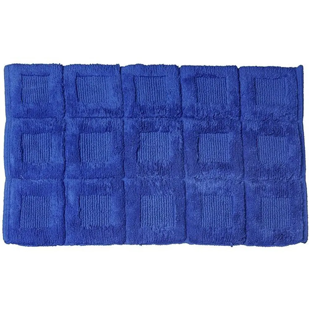 Коврик для ванной комнаты «Quadratto» 60х90 см цвет синий VERRAN STLM-2122616