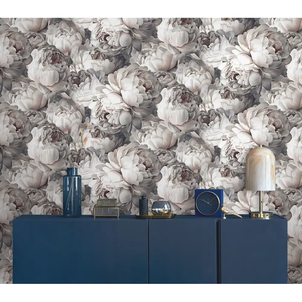 Обои флизелиновые Victoria Stenova Peony коричневые 1.06 м VS585339 89445878 STLM-2124114 - Вид №4