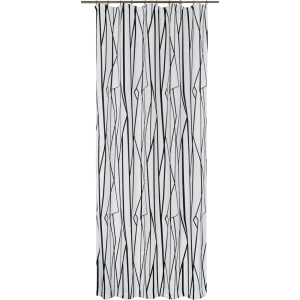 Штора на ленте «Геометрия» 140х260 см цвет бело-чёрный