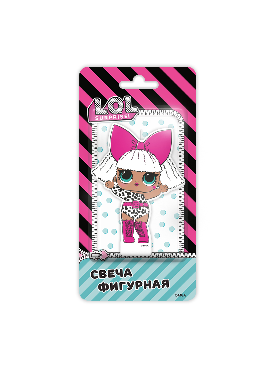 290052 Парафиновая свеча в торт "LOL" 2 Santreyd 