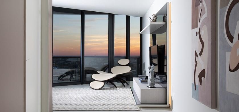 MORADA Стенка для хранения из дерева и стекла со встроенным освещением Sunrise Sunrise wu - Вид №2