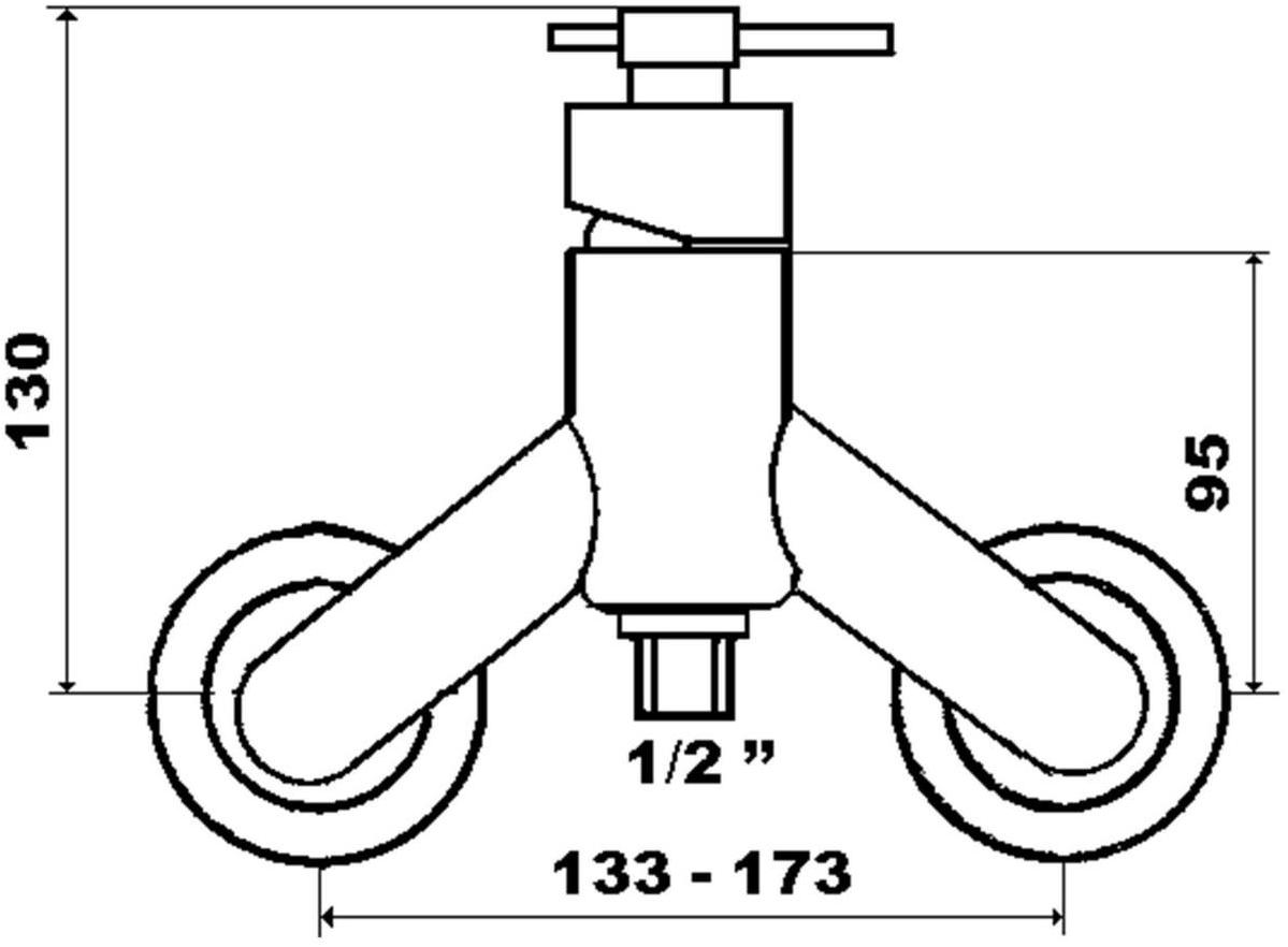 rvb Смеситель для душа на 2 отверстия Dynamic 4527.11.41 - Вид №1