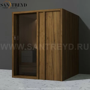 Effegibi YOKU.D60 SA.70200013 Сауна с правой дверью. Мощность: 6 кВт макс. Размеры: длина 174 см, ширина 170 см. Отделка: чёрный орех