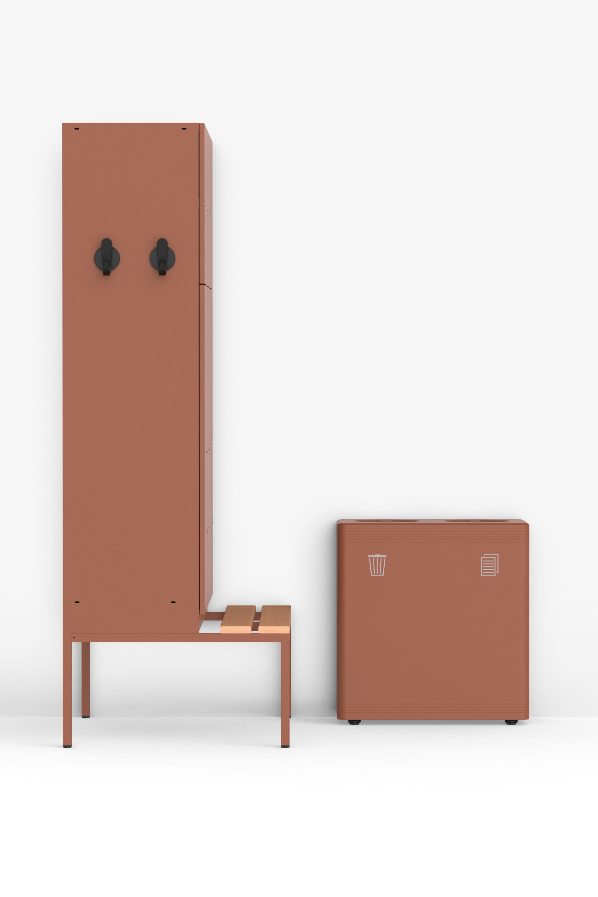 Стальная стойка для мусора с порошковым покрытием с крышкой FUNCTIONALS DITCH ARCH-00011679 - Вид №28