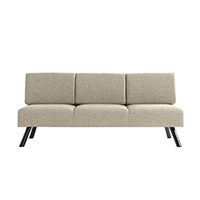 Nomad 823 3-местный диван с мягким сиденьем и спинкой. Стальные ножки без боковых сторон. Et al. Nomad