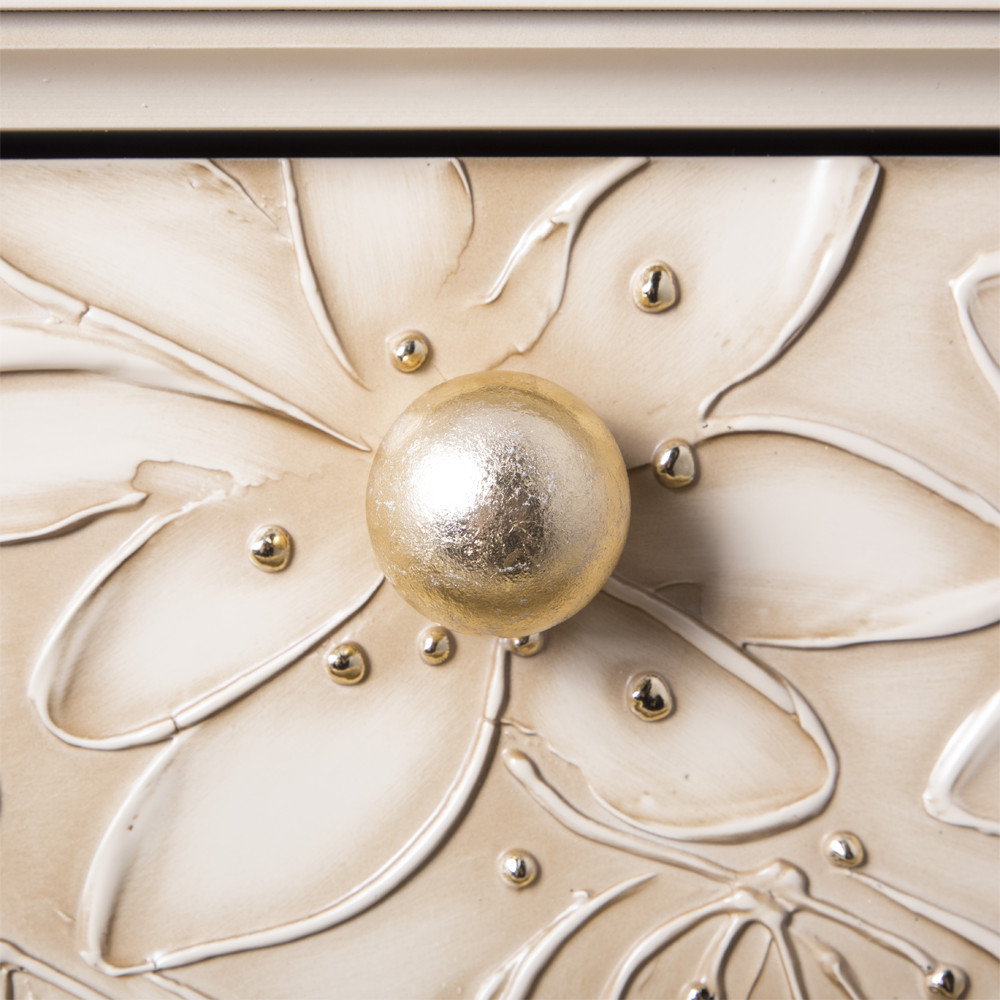 11620 Тумба для обуви Терра-3 (с 3-мя ящиками) Айвори Мраморное золото BOGACHO 4627196590366 - Вид №2