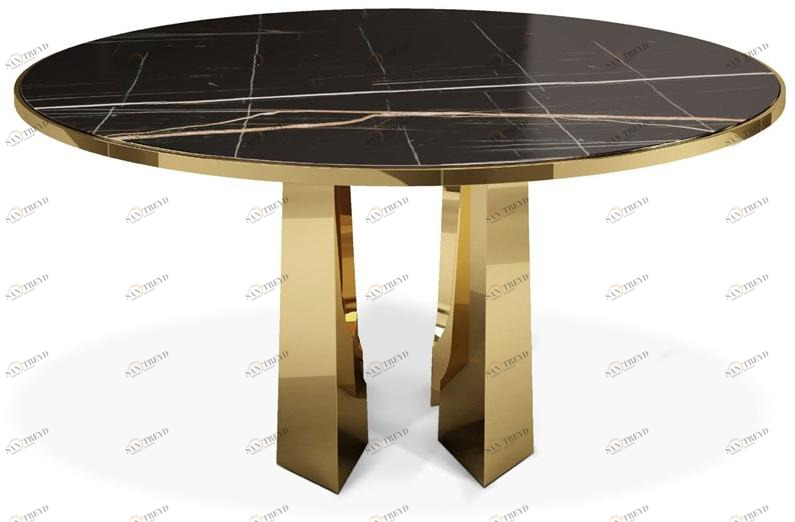 Porustudio Круглый обеденный стол из мрамора sun-id-1417466