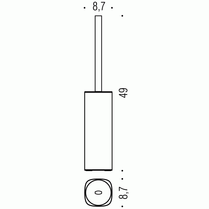 B30060NM B3006NM Ёршик напольный (чёрный) COLOMBO TRENTA Colombo Design - Вид №1