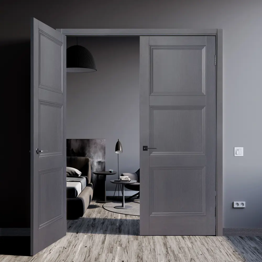 Комплект двери трилло глухая 60x200 см Hardflex цвет грей легно с добором 150 мм МАРИО РИОЛИ STLM-2121816 - Вид №2