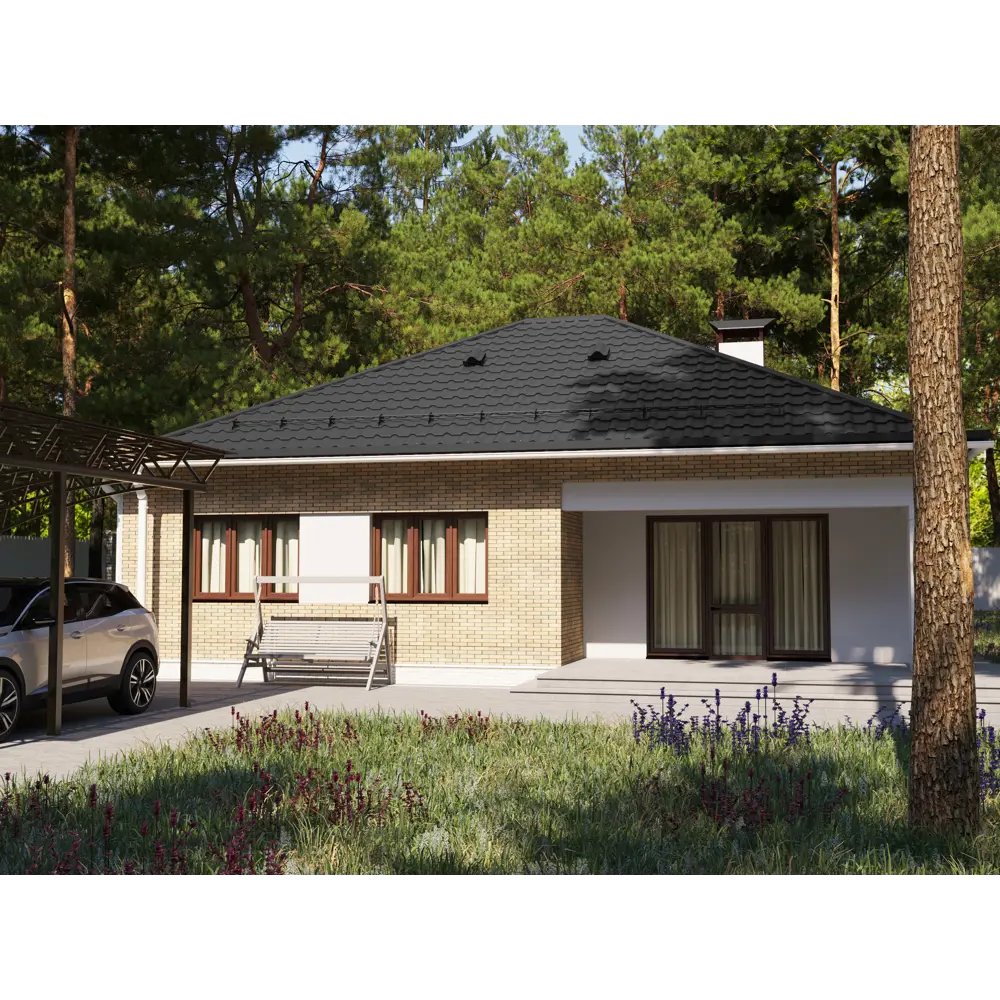 Металлочерепица 0.45 мм 500x1180 мм RAL 7024 серый 82922579 STLM-2066507 Santreyd  - Вид №2