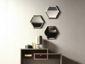 Caroti Настенное зеркало в современном стиле с рамой для входа Concept 53-54-55 prisma