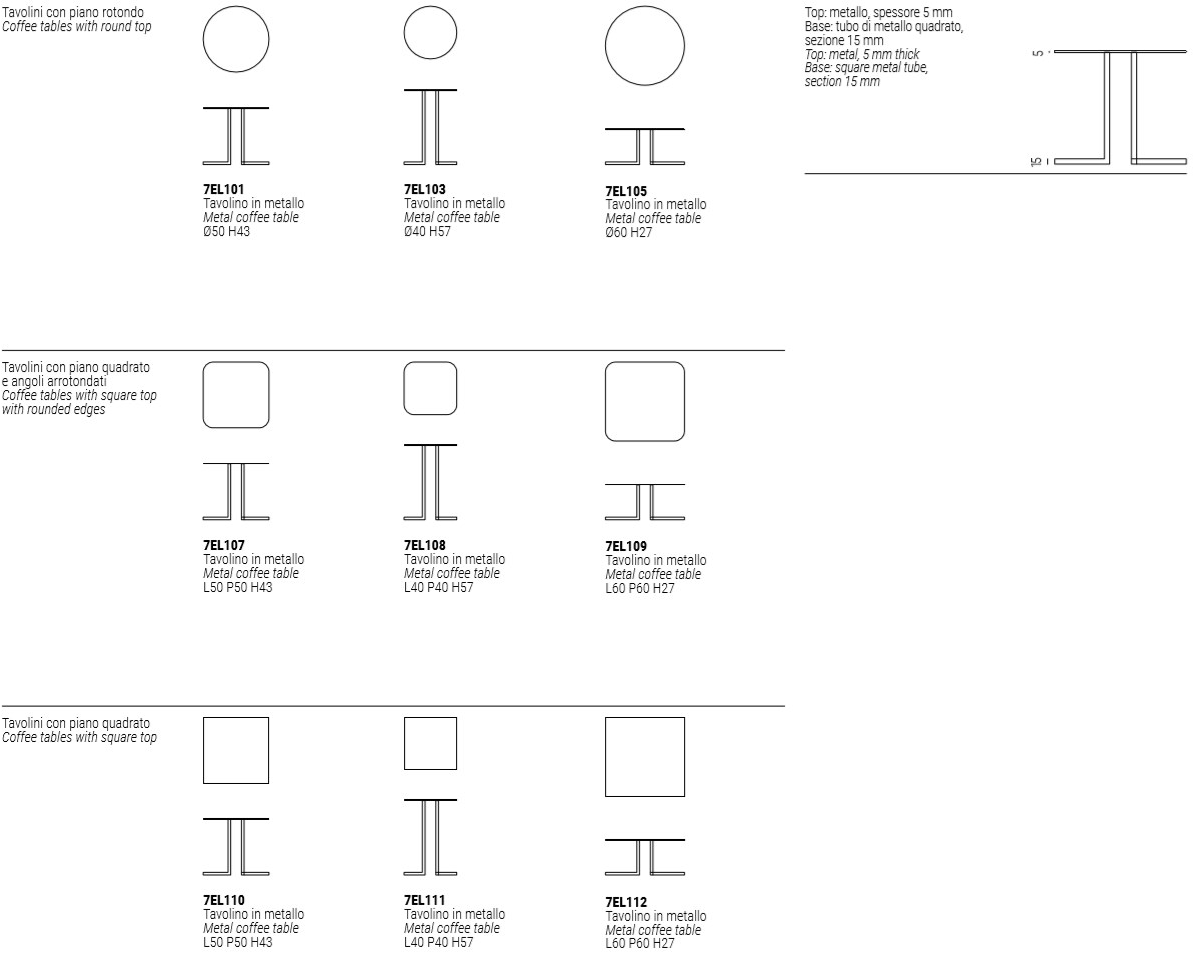 Marelli Квадратный металлический журнальный столик sun-id-1437742 - Вид №8