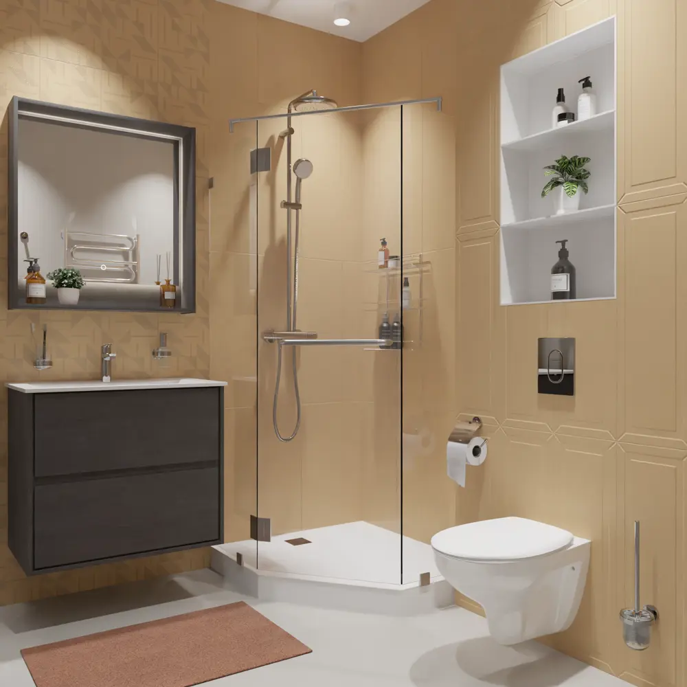 Плитка настенная Керамин Сонет 3 75x25 см 1.69 м² цвет бежевый 84177286 STLM-2072860 - Вид №7