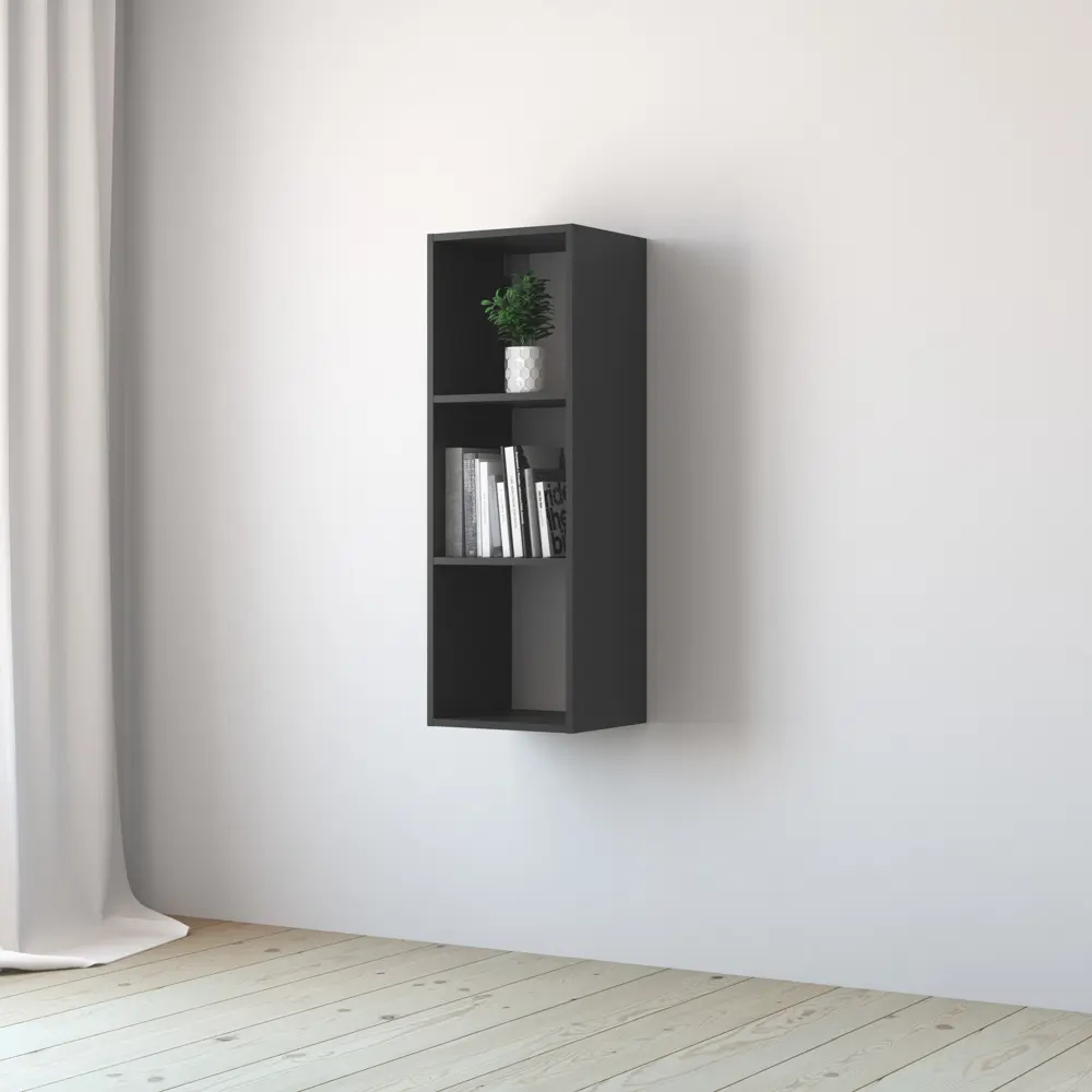 Стеллаж SPACEO KUB 3К, 36х104х31,7 см, цвет графит 82037451 STLM-2123384  - Вид №1