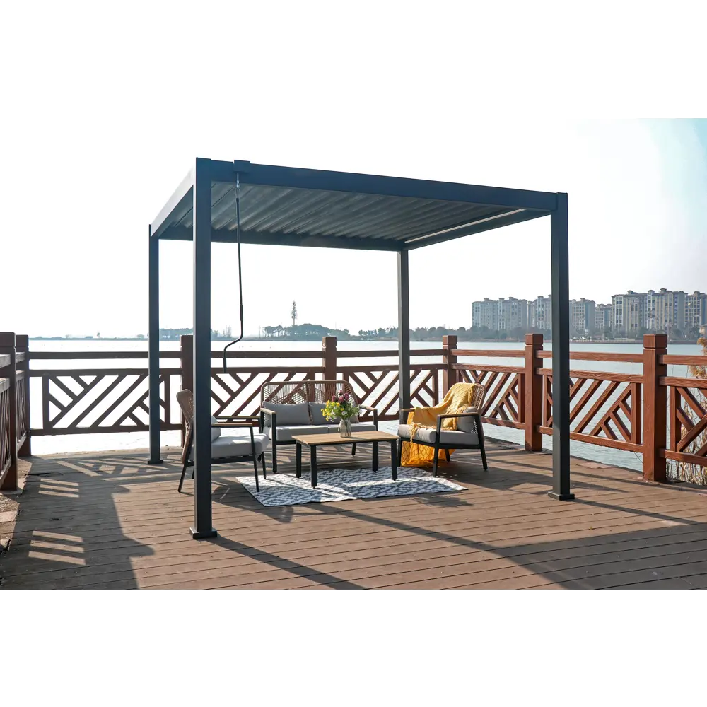 Пергола 3x3x2.5 м темно-серый Santreyd BIOCLIMATIC-S STLM-2187917 - Вид №5