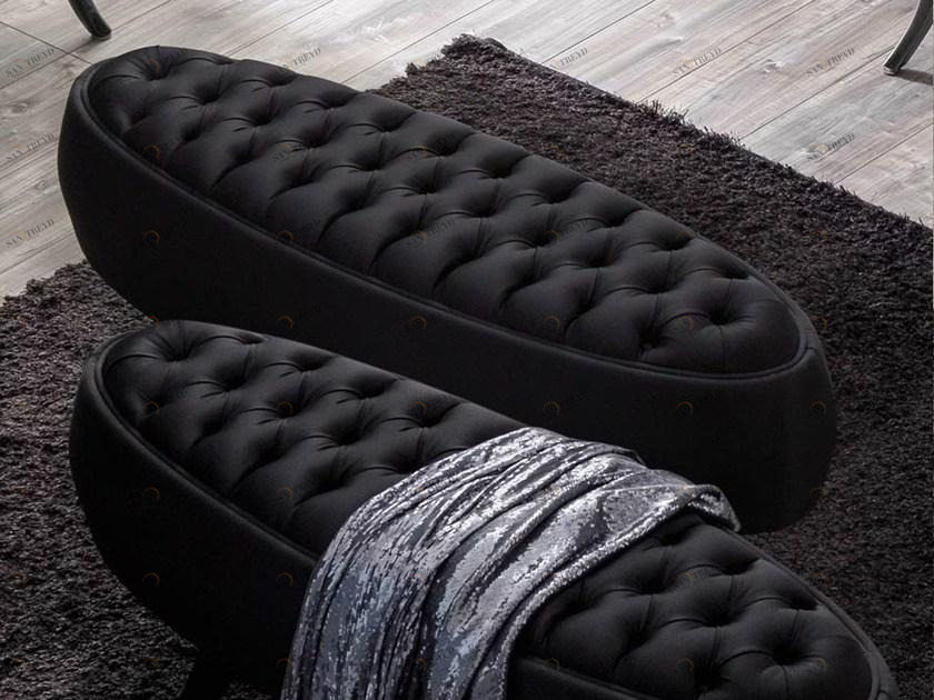 CorteZari Мягкая скамья из ткани Zoe gold 438