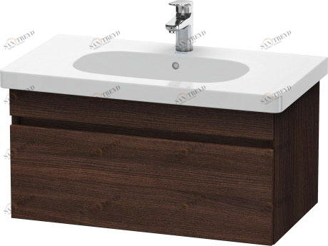 DS638405353 DuraStyle Тумбочка подвесная Каштан темный, декор Duravit