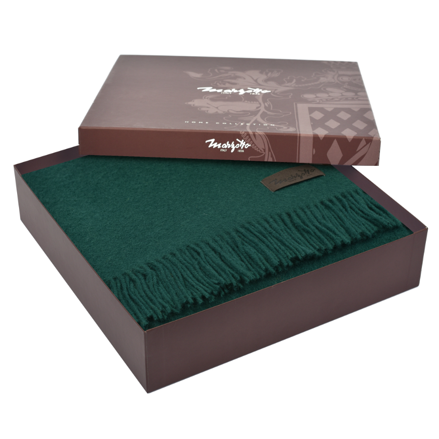 Плед шерстяной Dalia, 130х180 см, темно-зеленый MARZOTTO DALIA7988 - Вид №2