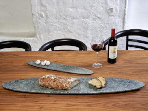 Овальный сланцевый лоток