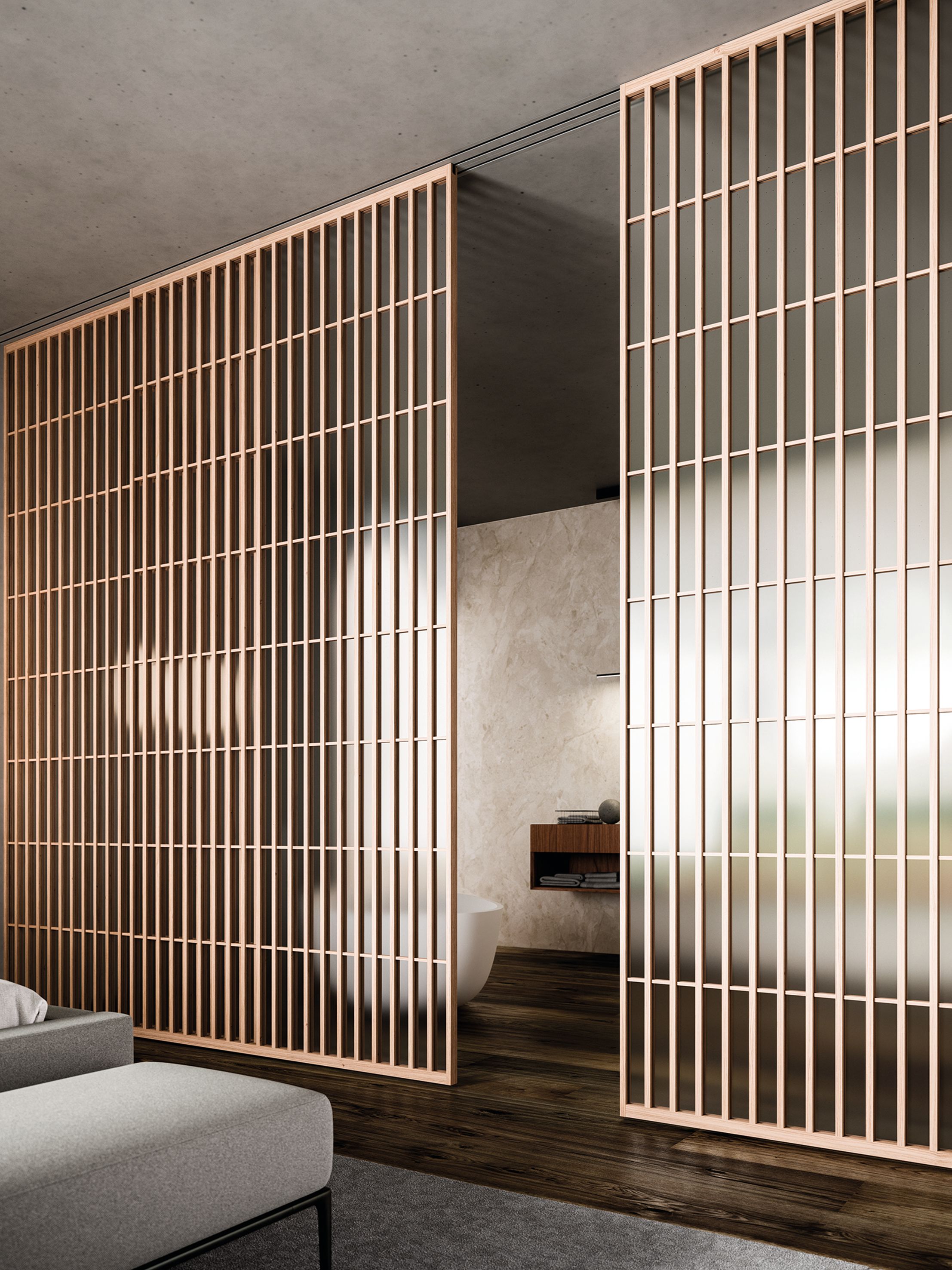 Передвижная стена / дверь из алюминия и стекла ADL Japo ARCH-00123625 - Вид №1