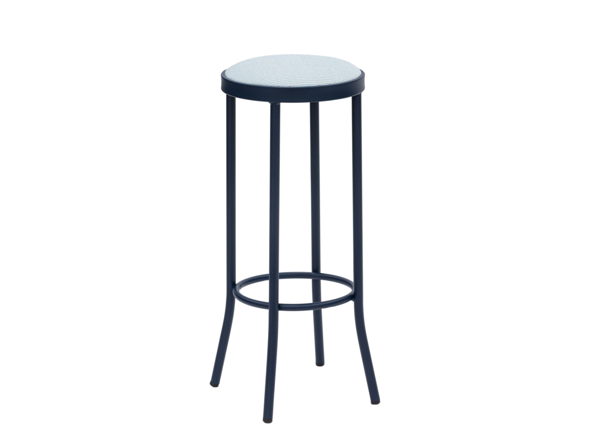 Высокий стальной стул со встроенной подушкой и подставкой для ног iSimar Puerto ARCH-00008162