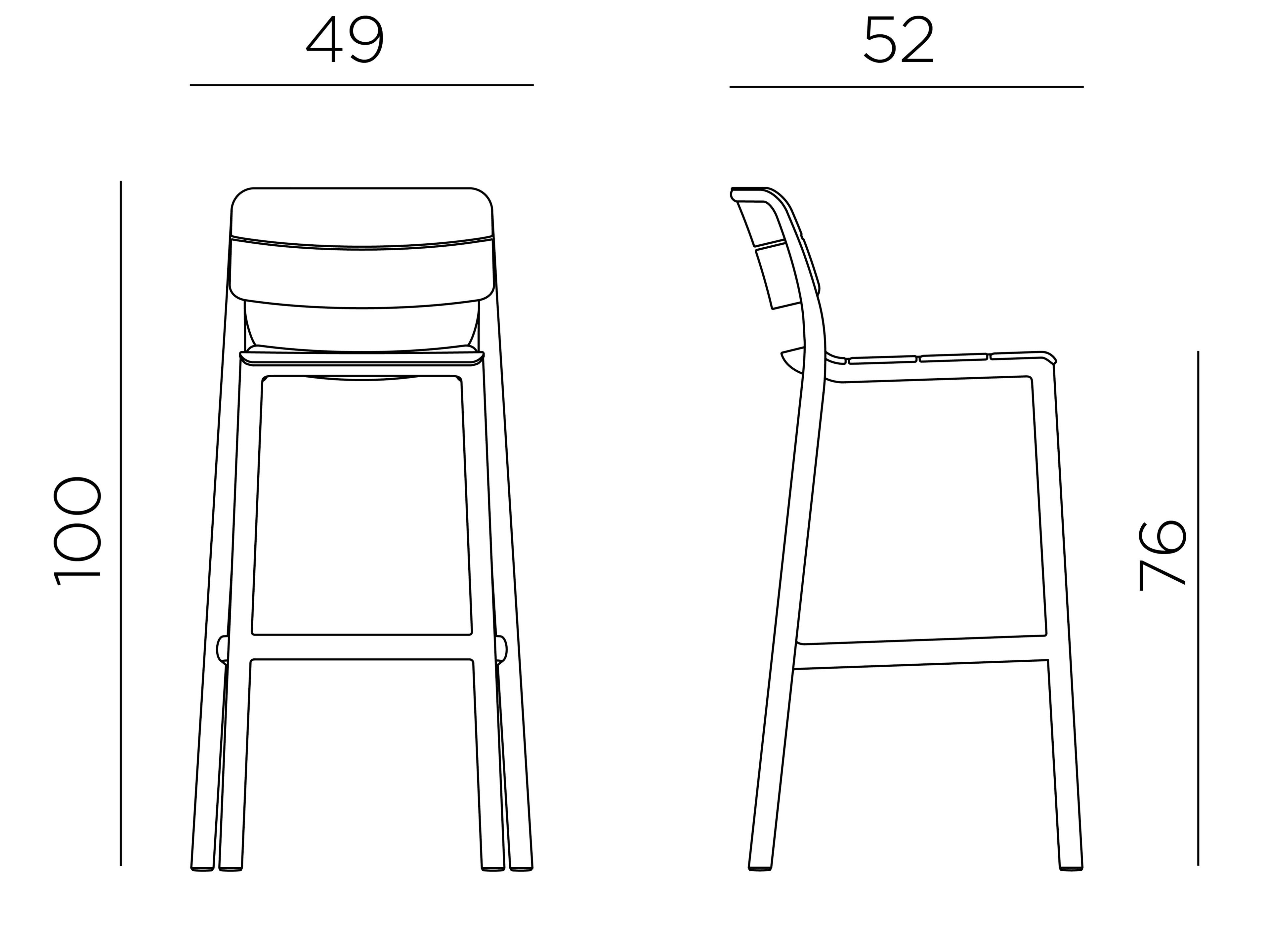 Полипропиленовый садовый стул Nardi Кассия ARCH-00072816 - Вид №3