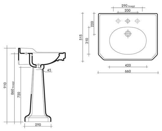 Пьедестал для раковины овальная BLEU PROVENCE Provence '700 sun-id-1393254 - Вид №3