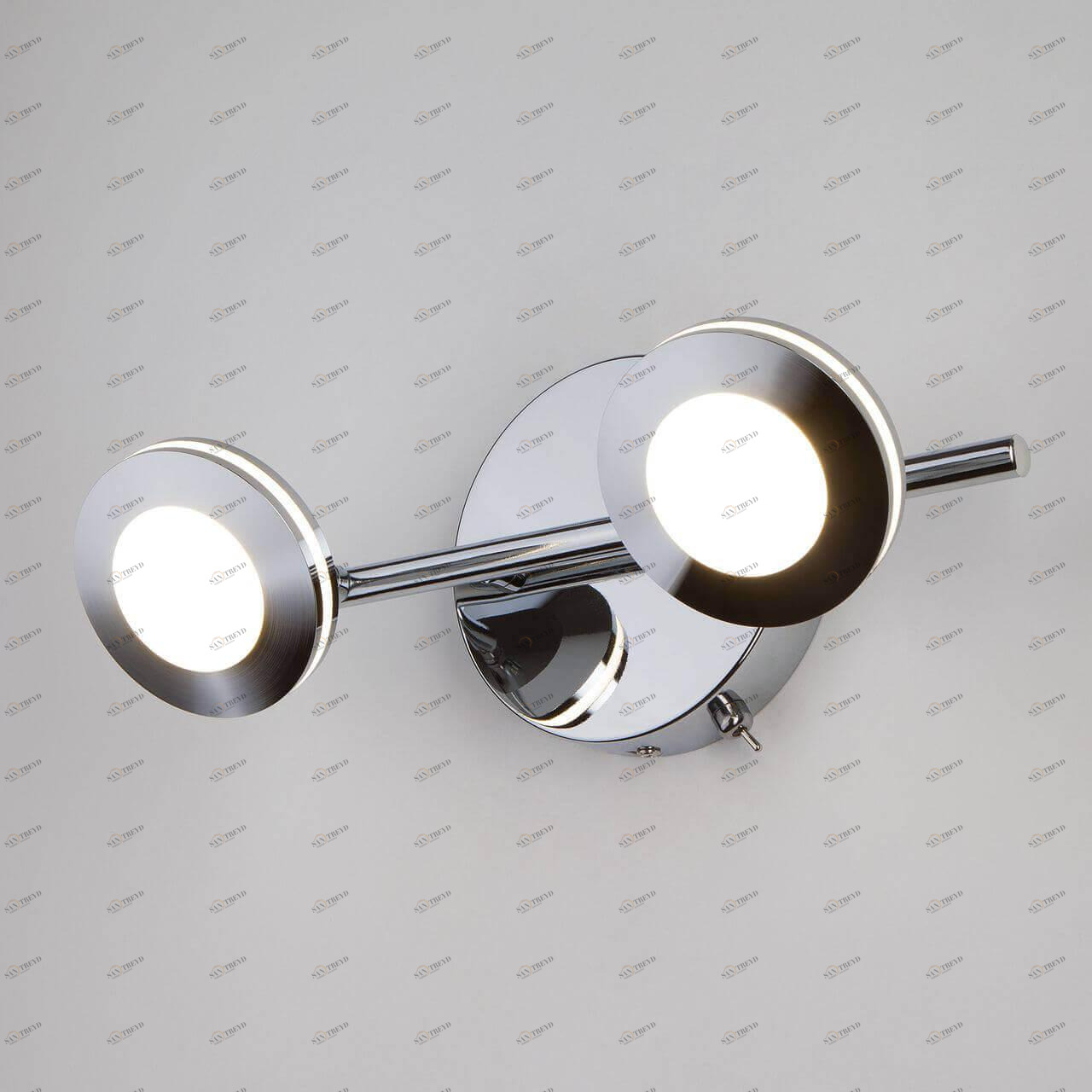 Светильник настенный цвета хром Eurosvet 20002/2 EUROSVET RОUND 00-3926505 Хром 