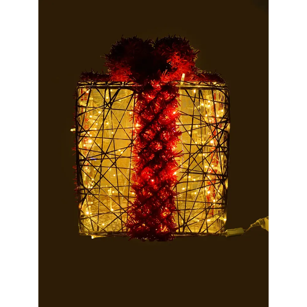 Электрическая светящиеся фигура Подарок 300 LED 150x150x150 см теплый белый свет 86164004 STLM-2016422 AJURIO  - Вид №2