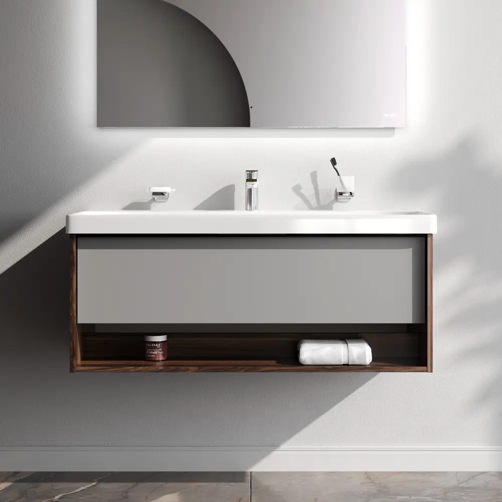 Тумба под раковину подвесная AM.PM Stern 105 см 1 ящик цвет орех STLM-2204256 - Вид №5