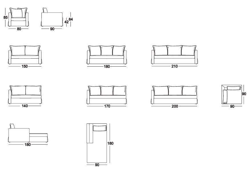 Тканевый диван с полуостровом Marac ARCH-00150970 - Вид №1