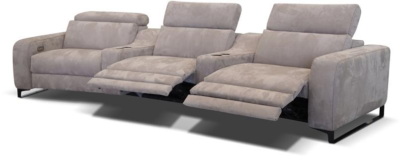 Rossini Sofas 3-местный изогнутый кожаный диван с регулируемой спинкой sun-id-1402386 - Вид №5