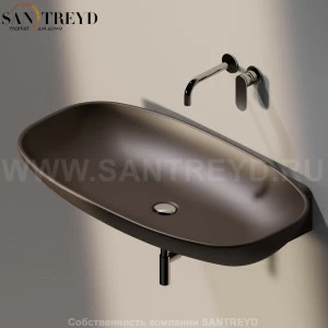 ND5082.7006 Подвесная раковина настенная прямоугольная Ceramica Flaminia Nuda черная