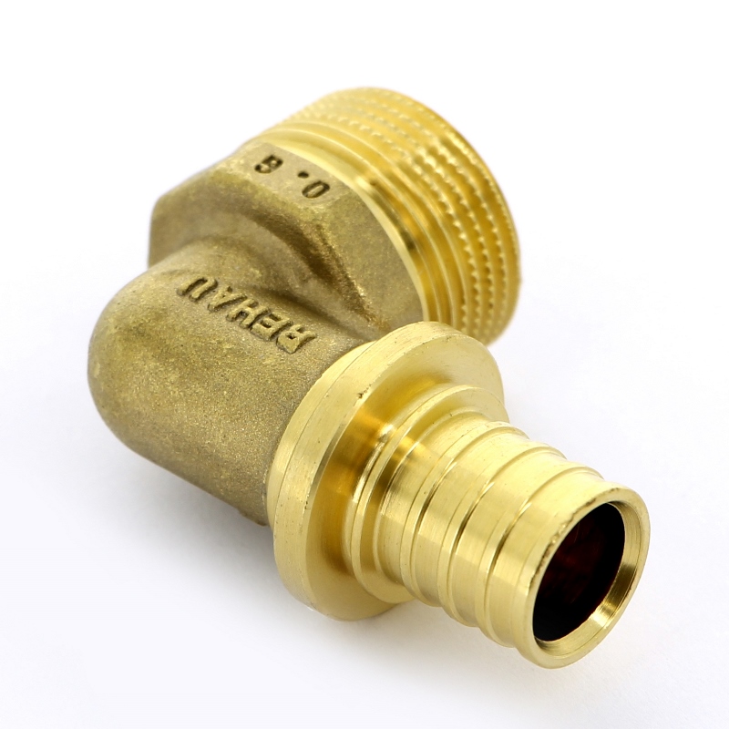 Угол надвижной Н латунный REHAU 20x3/4" 137545 - Вид №3