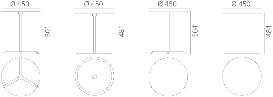 Systemtronic Круглый журнальный столик в мдф по контракту sun-id-1447975 - Вид №3