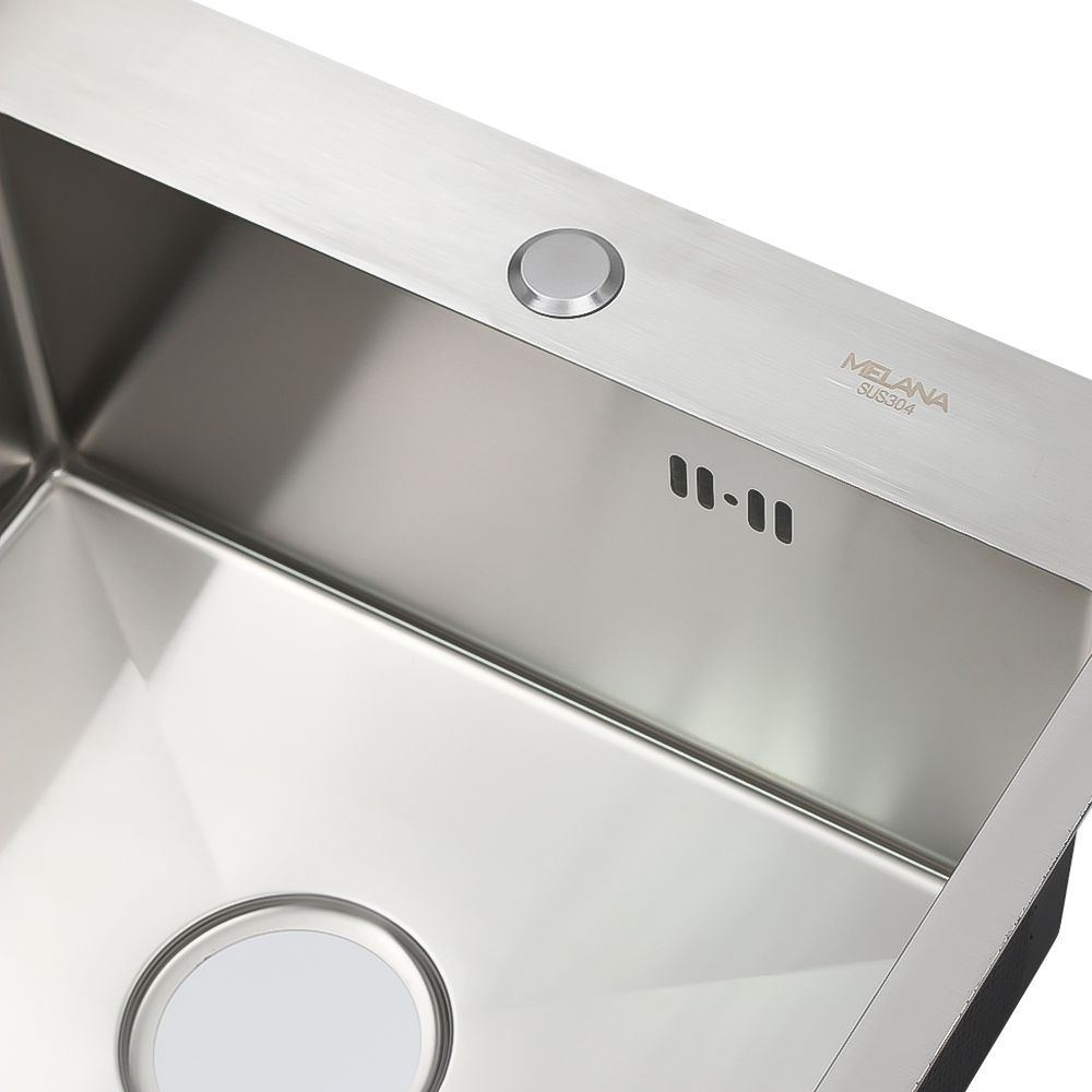 Мойка H48544 MELANA ProfLine 3,0/200 САТИН врезная прямоугольная с коландером H48544 H48544 сатин - Вид №10