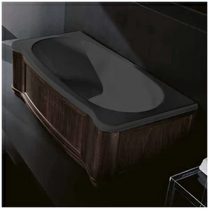 Ванна Gruppo treesse New Classic VTL-V6770-SX-WV-C чёрная прямоугольная левая венге
