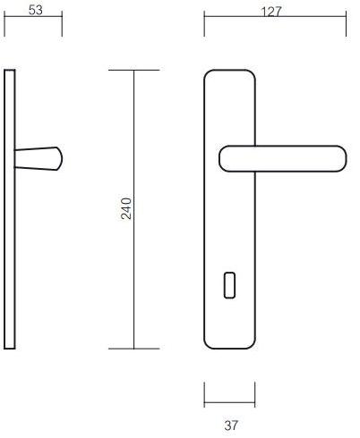 Pasini Ручка из латуни на пластине с накладкой  3320  - Вид №1