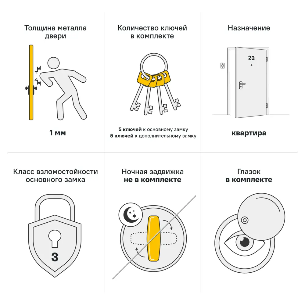 Дверь входная металлическая Гибсон 86x205 см правая скай оскуро с зеркалом TOREX STLM-2006612 - Вид №4
