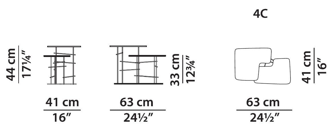 Журнальный столик из нержавеющей стали Baxter COPENAGHEN ARCH-00000051 - Вид №7