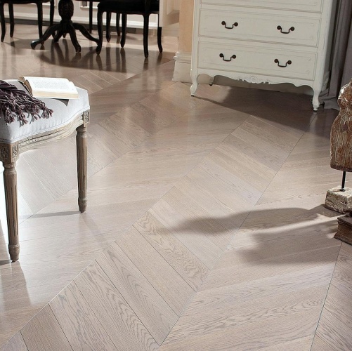 Паркет Ёлка Coswick Шамбор Дуб Натур (Гладкая) 320х82,55 мм 11283215 - Вид №3