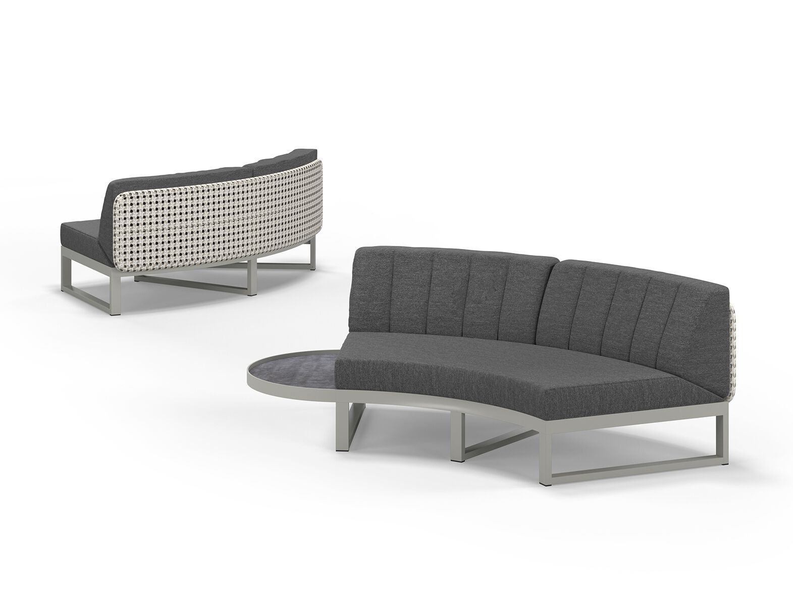 Тканевый изогнутый модульный садовый диван MAMAGREEN Munia ARCH-00152744 - Вид №3