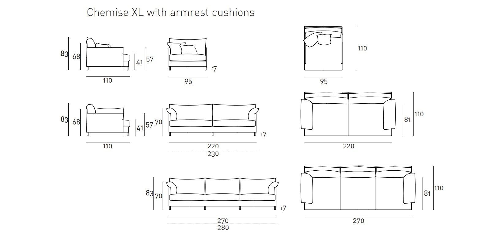 2-местный диван Living Divani сорочка ARCH-00122928 - Вид №7