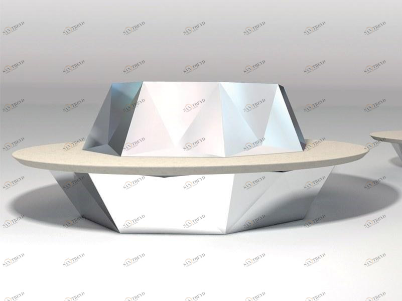 Manufatti Viscio Круглая скамья со встроенной сеялкой со спинкой sun-id-1366423