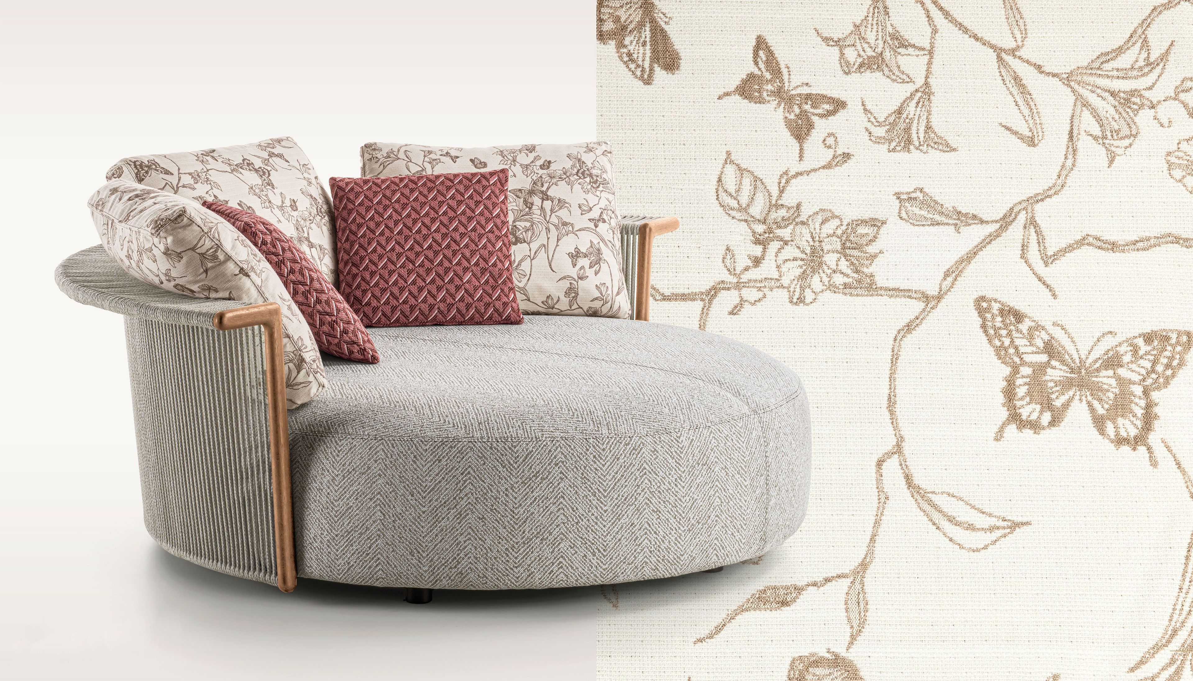 Ткань круглая Садовая кровать Longhi курорт ARCH-00071585 - Вид №2