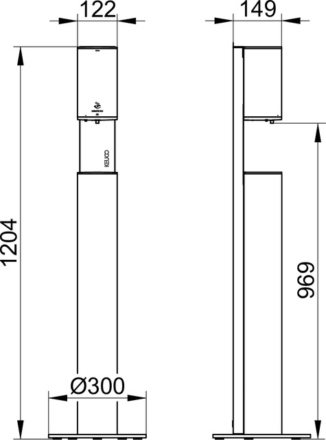 14956173537 Дозатор дезинфицирующих средств KEUCO Plan - Вид №3