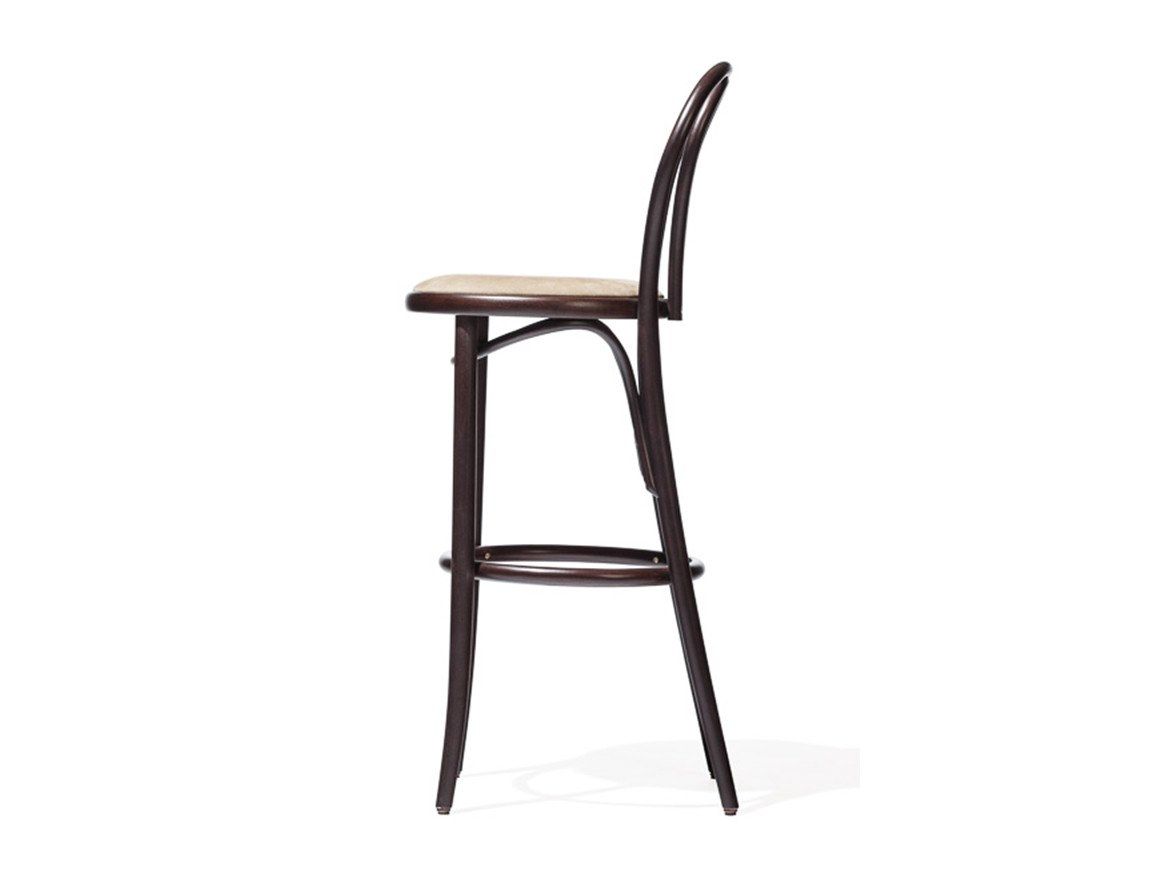 Высокий деревянный стул с мягким сиденьем TON N° 18 ARCH-00116390 - Вид №1