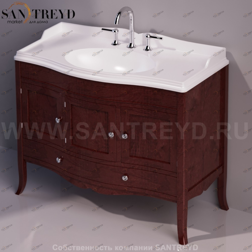 Тумба под раковину AR874 орех Simas Arcade ARMC105NOCE